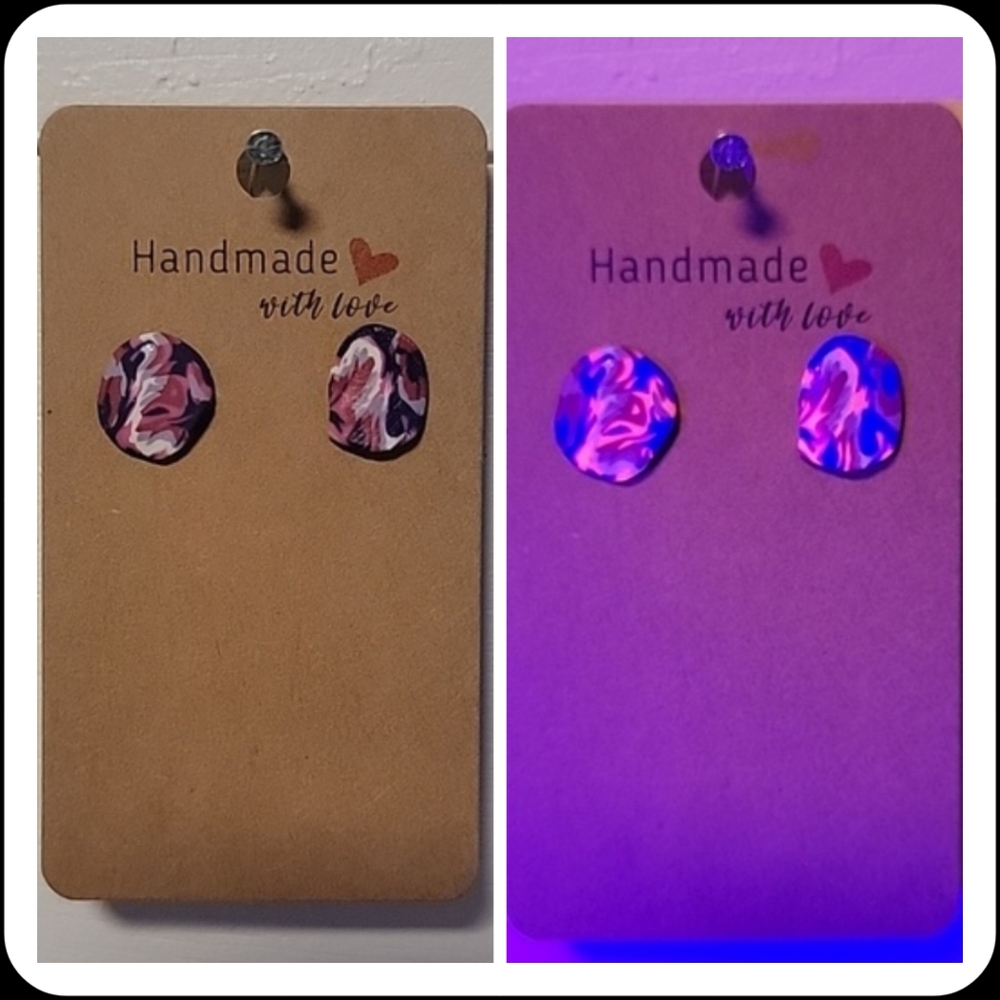 "Ugly Sweater" UV Reactive Handmade Earrings